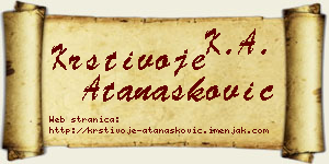 Krstivoje Atanasković vizit kartica